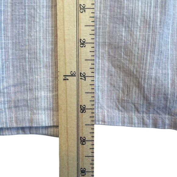 Bruno Size Small Short Sleeve Striped Washable Linen Casual Button Down … - Picture 10 of 12